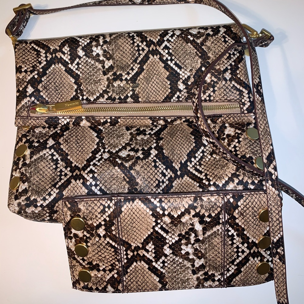 Hammitt VIP medium python bag and wallet